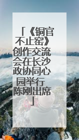 《铜官不止窑》创作交流会在长沙政协同心园举行 陈刚出席