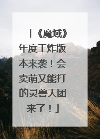 《魔域》年度王炸版本来袭！会卖萌又能打的灵兽天团来了！