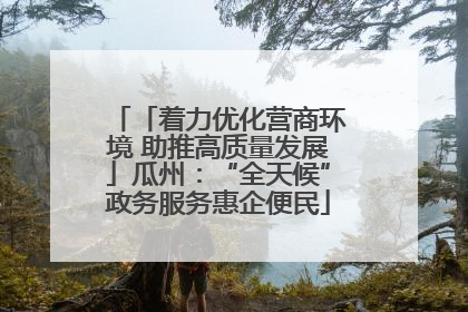 「着力优化营商环境 助推高质量发展」瓜州：“全天候”政务服务惠企便民