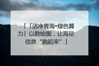 「洁净青海•绿色算力」以数绘图，让海量信息“跑起来”
