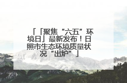 「聚焦“六五”环境日」最新发布！日照市生态环境质量状况“出炉”