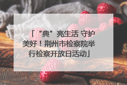 “典”亮生活 守护美好！荆州市检察院举行检察开放日活动