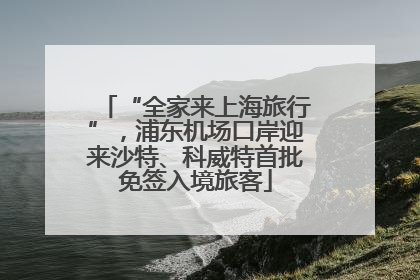 “全家来上海旅行”，浦东机场口岸迎来沙特、科威特首批免签入境旅客