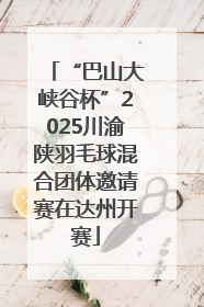 “巴山大峡谷杯”2025川渝陕羽毛球混合团体邀请赛在达州开赛