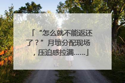 “怎么就不能返还了？”月壤分配现场，压迫感拉满……