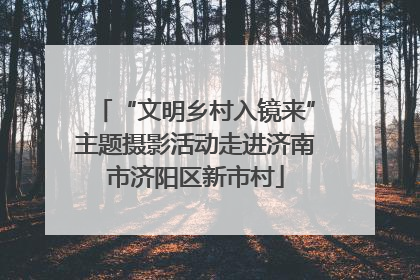 “文明乡村入镜来”主题摄影活动走进济南市济阳区新市村