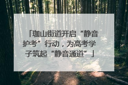珈山街道开启“静音护考”行动，为高考学子筑起“静音通道”
