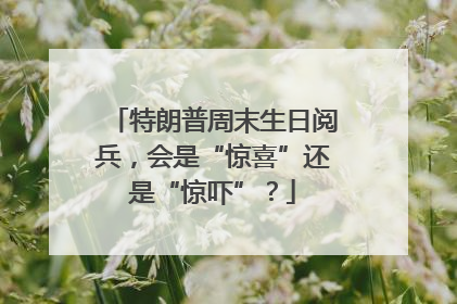 特朗普周末生日阅兵，会是“惊喜”还是“惊吓”？