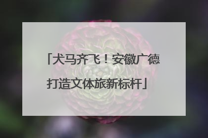 犬马齐飞！安徽广德打造文体旅新标杆