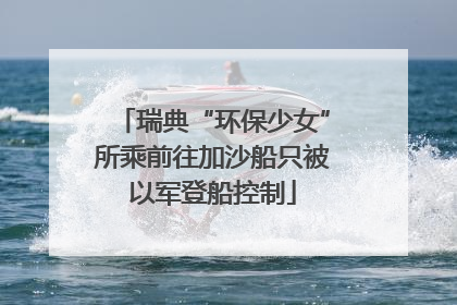 瑞典“环保少女”所乘前往加沙船只被以军登船控制