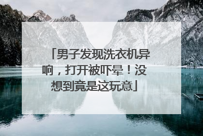 男子发现洗衣机异响，打开被吓晕！没想到竟是这玩意