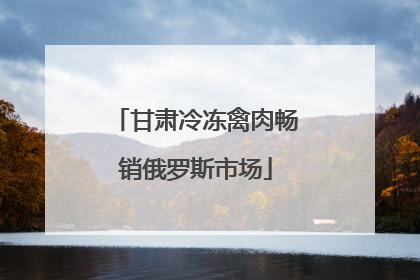甘肃冷冻禽肉畅销俄罗斯市场