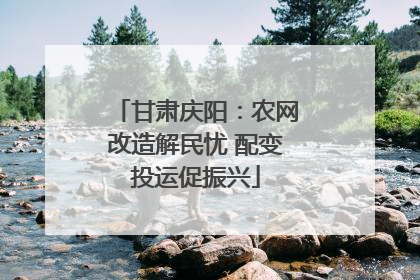 甘肃庆阳：农网改造解民忧 配变投运促振兴