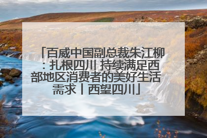 百威中国副总裁朱江柳：扎根四川 持续满足西部地区消费者的美好生活需求丨西望四川