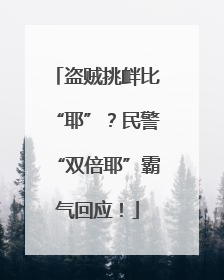 盗贼挑衅比“耶”？民警“双倍耶”霸气回应！