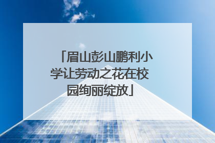 眉山彭山鹏利小学让劳动之花在校园绚丽绽放