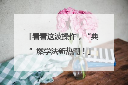 看看这波操作，“典”燃学法新热潮！