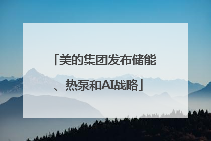美的集团发布储能、热泵和AI战略