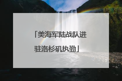 美海军陆战队进驻洛杉矶执勤