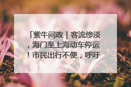 紫牛问政｜客流惨淡，海门至上海动车停运！市民出行不便，呼吁铁路部门恢复班次