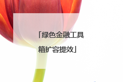 绿色金融工具箱扩容提效