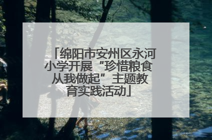 绵阳市安州区永河小学开展“珍惜粮食 从我做起”主题教育实践活动