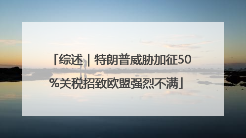 综述｜特朗普威胁加征50%关税招致欧盟强烈不满