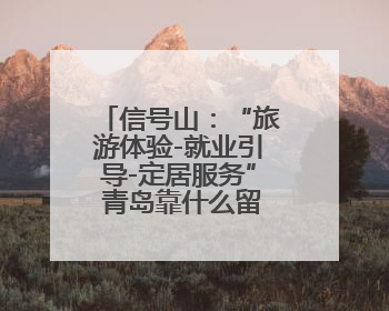 信号山：“旅游体验-就业引导-定居服务” 青岛靠什么留住人才