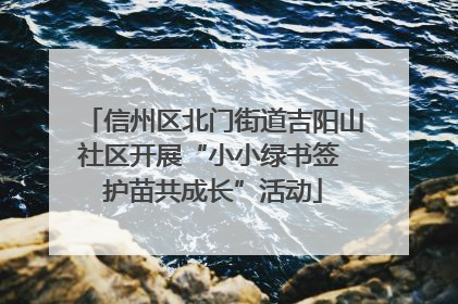 信州区北门街道吉阳山社区开展“小小绿书签 护苗共成长”活动