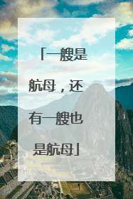 一艘是航母，还有一艘也是航母