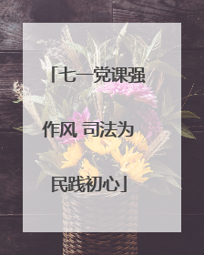 七一党课强作风 司法为民践初心