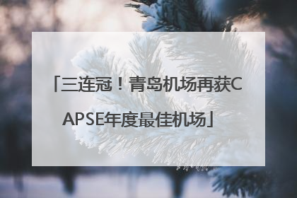 三连冠！青岛机场再获CAPSE年度最佳机场