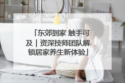 东郊到家 触手可及｜资深技师团队解锁居家养生新体验