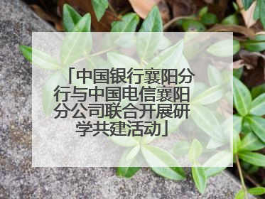 中国银行襄阳分行与中国电信襄阳分公司联合开展研学共建活动