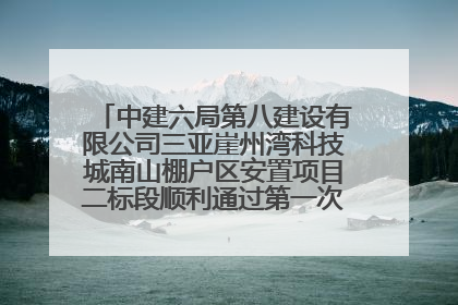中建六局第八建设有限公司三亚崖州湾科技城南山棚户区安置项目二标段顺利通过第一次主体结构验收