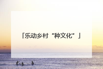 乐动乡村“种文化”