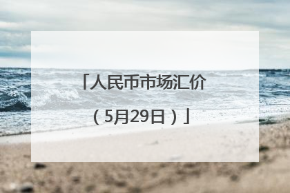 人民币市场汇价（5月29日）