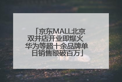 京东MALL北京双井店开业即爆火 华为等超十余品牌单日销售额破百万