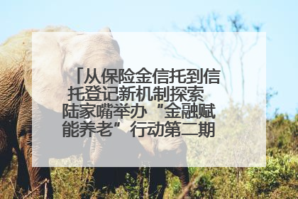 从保险金信托到信托登记新机制探索 陆家嘴举办“金融赋能养老”行动第二期行业交流会