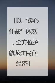 以“暖心仲裁”体系，全方位护航龙江民营经济
