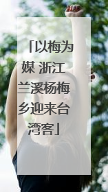 以梅为媒 浙江兰溪杨梅乡迎来台湾客