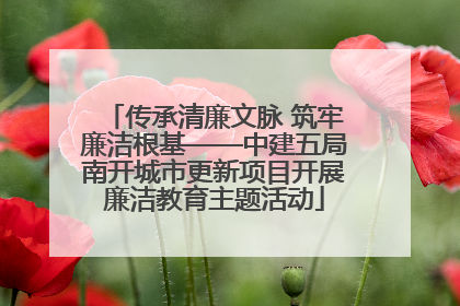 传承清廉文脉 筑牢廉洁根基——中建五局南开城市更新项目开展廉洁教育主题活动