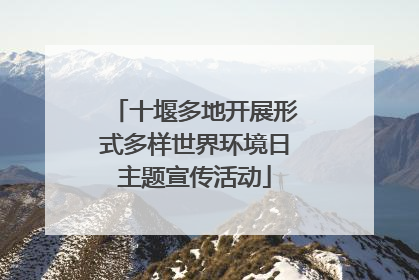 十堰多地开展形式多样世界环境日主题宣传活动