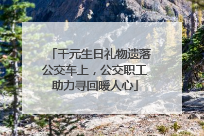 千元生日礼物遗落公交车上，公交职工助力寻回暖人心