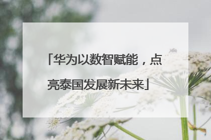 华为以数智赋能，点亮泰国发展新未来