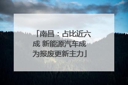 南昌：占比近六成 新能源汽车成为报废更新主力