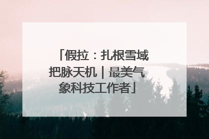 假拉：扎根雪域把脉天机｜最美气象科技工作者