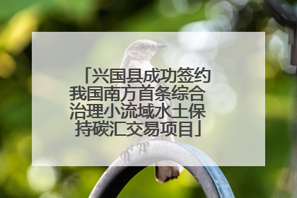 兴国县成功签约我国南方首条综合治理小流域水土保持碳汇交易项目