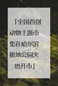 全国首创动物主题市集在哈尔滨极地公园火热开市