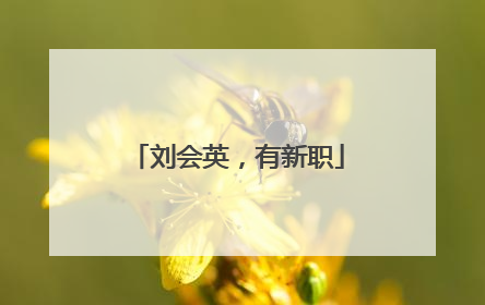 刘会英，有新职